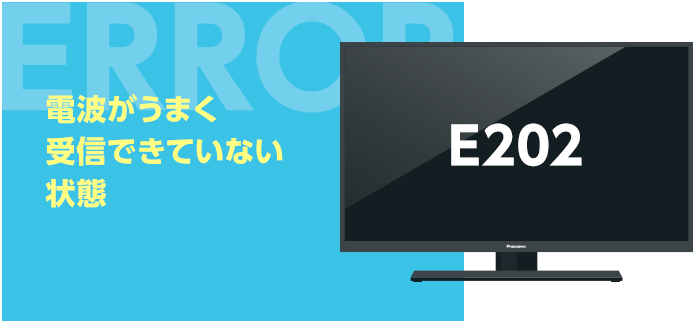 E202 電波がうまく受信できていない状態